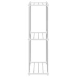 vidaXL Úložná polica s poličkou biela 43 x 27 x 90 cm Hliník – Obrázok 6