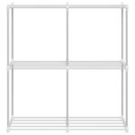 vidaXL Úložná polica s poličkou biela 43 x 27 x 90 cm Hliník – Obrázok 5