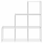 vidaXL Úložná polica s poličkou biela 43 x 27 x 90 cm Hliník – Obrázok 5