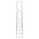 vidaXL Úložná polica s poličkou biela 43 x 27 x 90 cm Hliník – Obrázok 6
