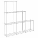 vidaXL Úložná polica s poličkou biela 43 x 27 x 90 cm Hliník – Obrázok 7
