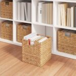 vidaXL Úložné košíky 2 pcs Prírodná 35 x 25 x 17 cm Vodný hyacint – Obrázok 4