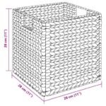 vidaXL Úložné košíky 2 pcs Prírodná 35 x 25 x 17 cm Vodný hyacint – Obrázok 5