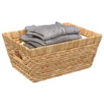 vidaXL Úložné košíky 2 pcs Prírodná 38 x 28 x 15 cm Vodný hyacint – Obrázok 3