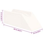 vidaXL Vankúš na nohy Jednofarebný Biela – Obrázok 9