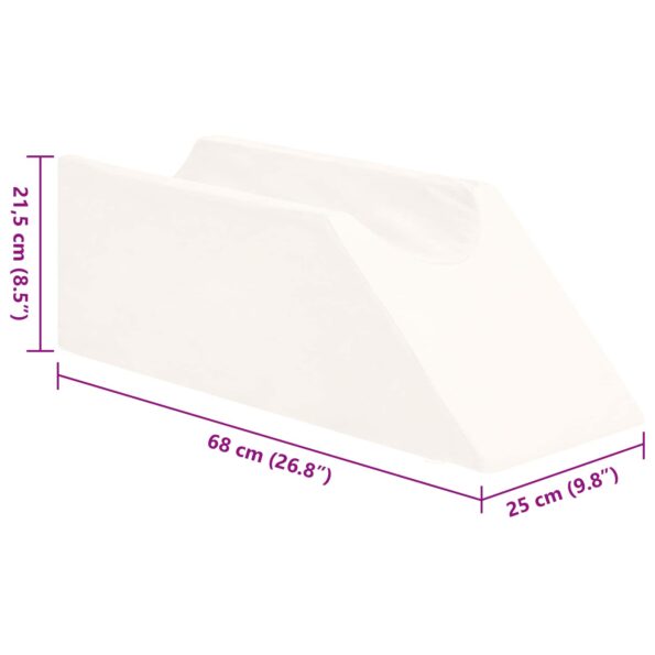 vidaXL Vankúš na nohy Jednofarebný Biela – Obrázok 9