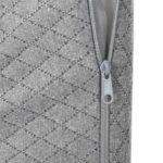 vidaXL Vankúš na nohy Jednofarebný Sivá – Obrázok 6