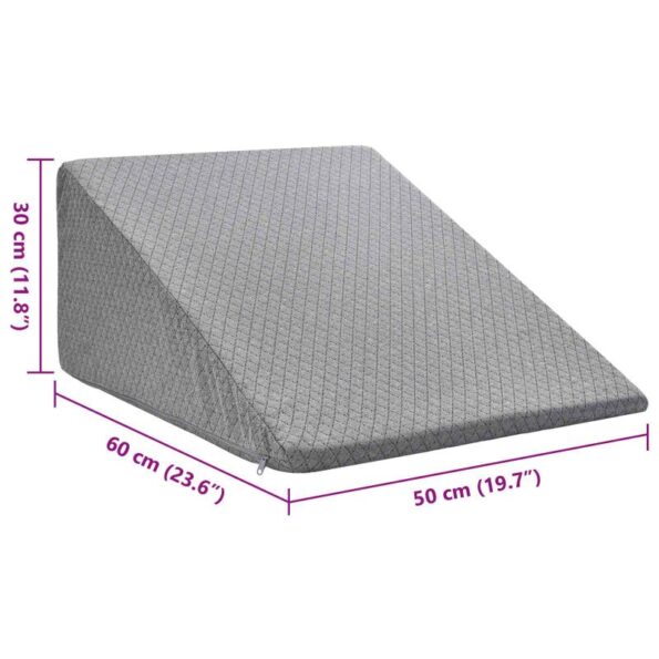 vidaXL Vankúš na nohy Jednofarebný Sivá – Obrázok 9