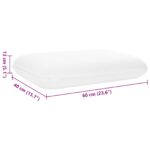 vidaXL Spací vankúš Jednofarebný 60 x 40 x 13 cm – Obrázok 10
