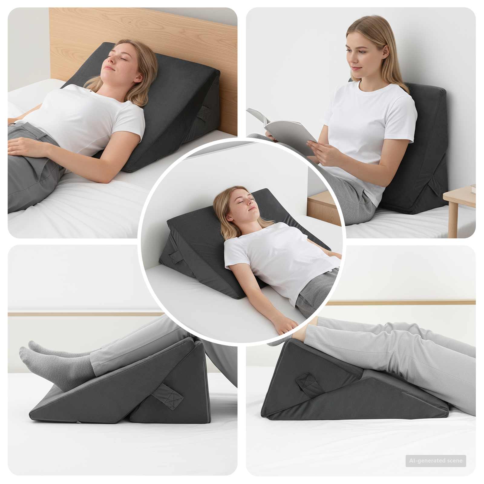 42020241_1.jpg vidaXL Vankúš s klinom Iný Sivá – Obrázok 1