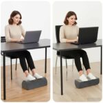 vidaXL Podložka na nohy Jednofarebný Sivá