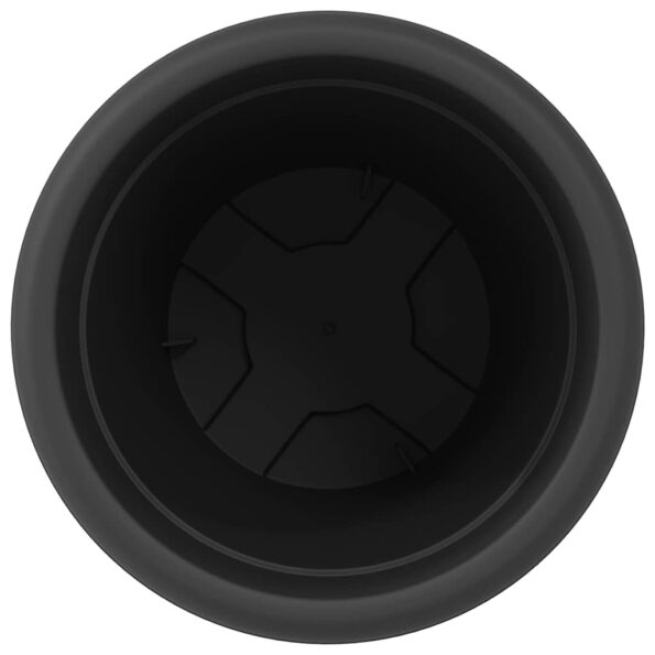 vidaXL Kulatý kvetináč 24 pcs Čierna Ø 26 x 21.5 cm Plast – Obrázok 6