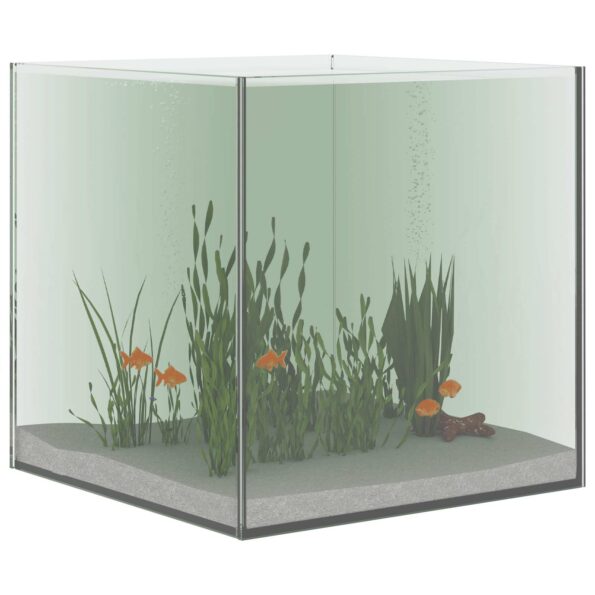 vidaXL Akvárium s úložiskom Priehľadná 30 x 30 x 30 cm Sklo – Obrázok 3