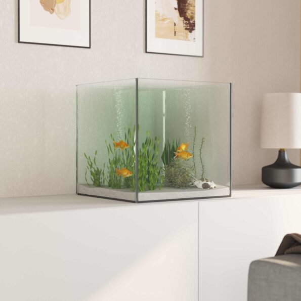 vidaXL Akvárium s úložiskom Priehľadná 30 x 30 x 30 cm Sklo – Obrázok 4