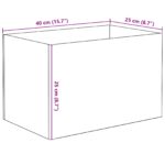 vidaXL Akvárium s úložiskom Priehľadná 40 x 25 x 25 cm Sklo – Obrázok 10