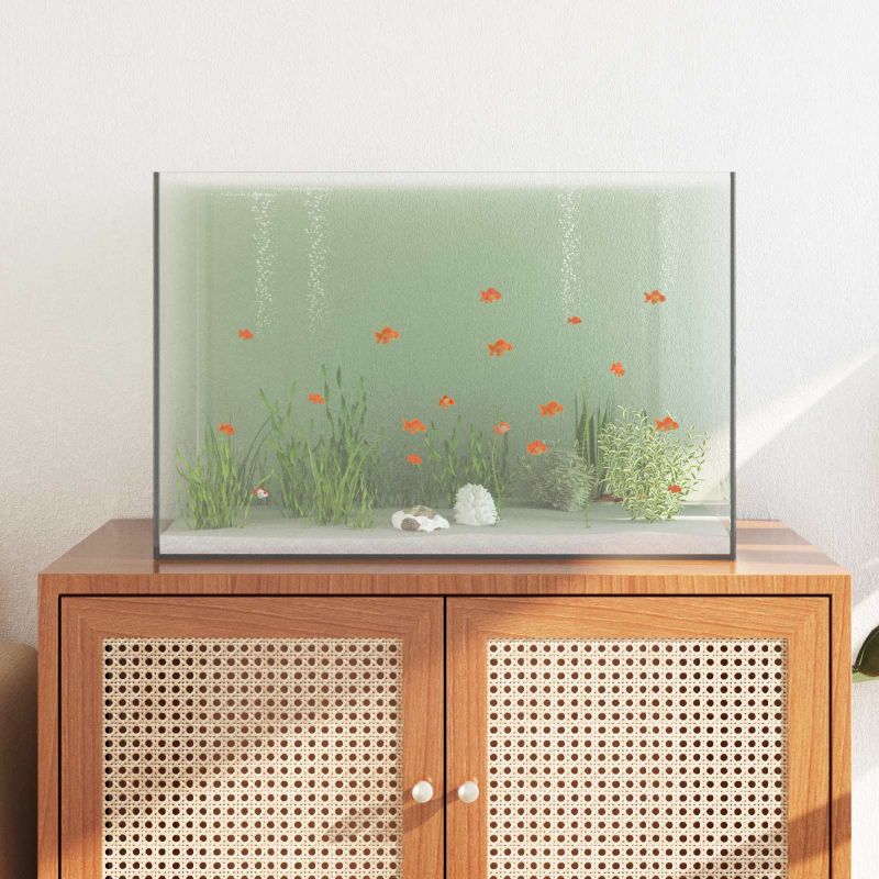 42020385_1.jpg vidaXL Akvárium s úložiskom Priehľadná 60 x 35 x 40 cm Sklo – Obrázok 1
