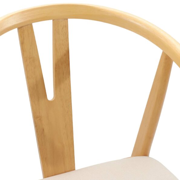 vidaXL Jedálenská stolička 2 pcs Prírodná a svetlá – Obrázok 8