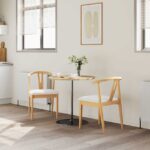 vidaXL Jedálenská stolička 2 pcs Prírodná a svetlá – Obrázok 3