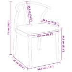 vidaXL Jedálenská stolička 2 pcs Svetlohnedá a svetlá – Obrázok 11