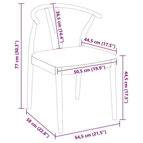 vidaXL Jedálenská stolička 2 pcs Svetlohnedá a svetlá – Obrázok 11