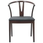 vidaXL Jedálenská stolička 2 pcs Svetlohnedá a čierna – Obrázok 5