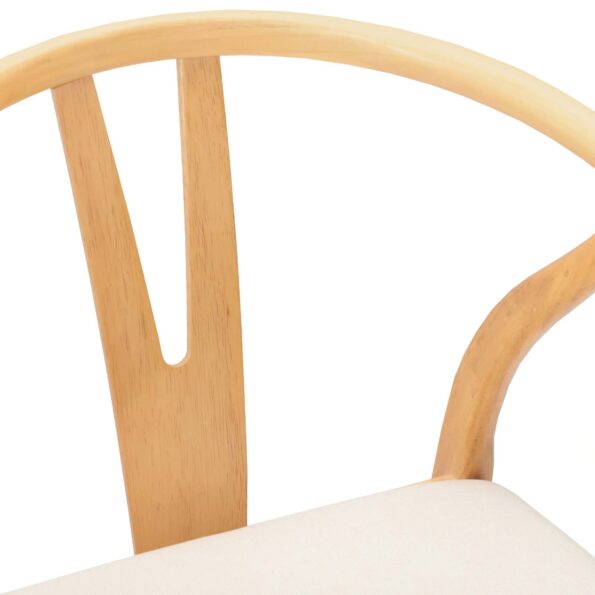 vidaXL Jedálenská stolička 2 pcs Prírodná a svetlá – Obrázok 8