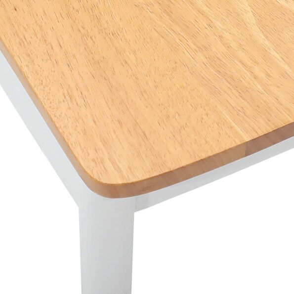 vidaXL Jedálenská stolička 2 pcs Biela a prírodná – Obrázok 9