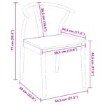 vidaXL Jedálenská stolička 2 pcs Biela a biela Masívne kaučukové drevo – Obrázok 11