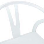 vidaXL Jedálenská stolička 2 pcs Biela a biela Masívne kaučukové drevo – Obrázok 8