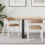 vidaXL Jedálenské stoličky 2 pcs Biela 54 x 57 x 73 cm