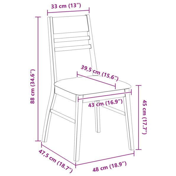 vidaXL Jedálenské stoličky 2 pcs Svetlohnedá 43 x 54 x 89 cm – Obrázok 11