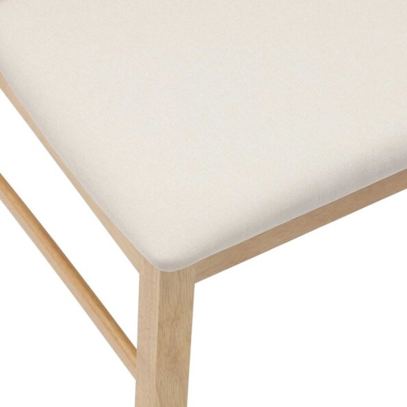 vidaXL Jedálenské stoličky 2 pcs Prírodná 43 x 54 x 89 cm – Obrázok 9