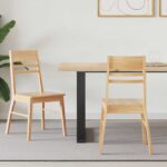 vidaXL Jedálenské stoličky 2 pcs Prírodná 43 x 54 x 89 cm
