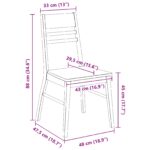 vidaXL Jedálenské stoličky 2 pcs Prírodná 43 x 54 x 89 cm – Obrázok 11