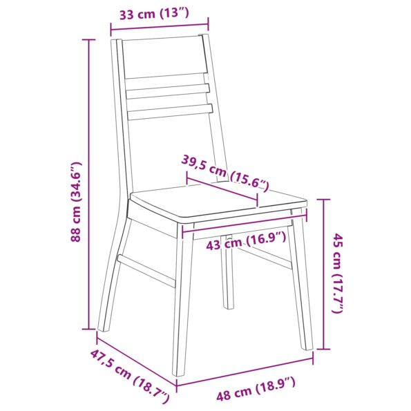vidaXL Jedálenské stoličky 2 pcs Prírodná 43 x 54 x 89 cm – Obrázok 11