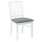 vidaXL Jedálenské stoličky 2 pcs Biela 50 x 52,5 x 91 cm – Obrázok 4