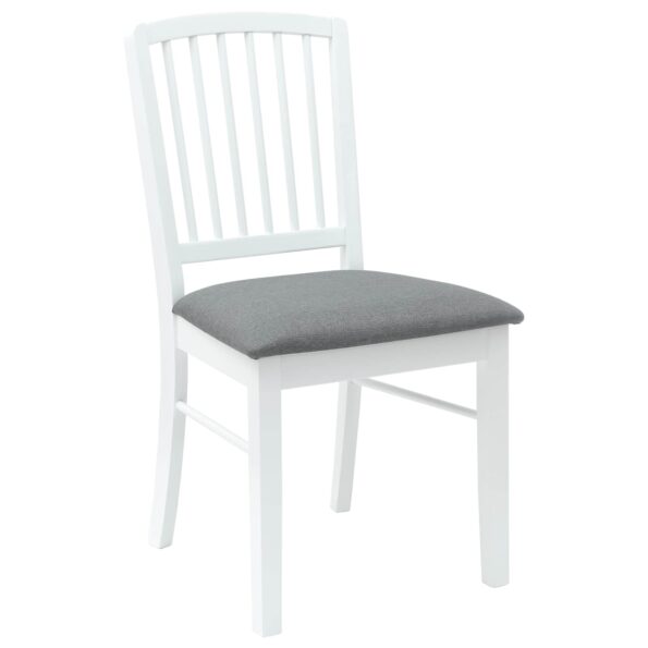 vidaXL Jedálenské stoličky 2 pcs Biela 50 x 52,5 x 91 cm – Obrázok 4