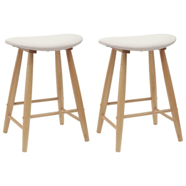 vidaXL Jedálenské stoličky 2 pcs Prírodná 46 x 37 x 63 cm – Obrázok 2
