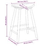 vidaXL Jedálenské stoličky 2 pcs Prírodná 46 x 37 x 63 cm – Obrázok 9