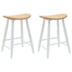 vidaXL Jedálenské stoličky 2 pcs Biela 46 x 37 x 63 cm – Obrázok 2