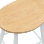 vidaXL Jedálenské stoličky 2 pcs Biela 46 x 37 x 63 cm – Obrázok 8