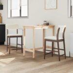 vidaXL Jedálenské stoličky 2 pcs Svetlohnedá 48 x 49 x 95 cm – Obrázok 3