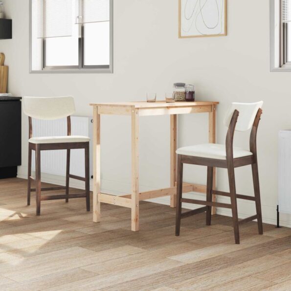 vidaXL Jedálenské stoličky 2 pcs Svetlohnedá 48 x 49 x 95 cm – Obrázok 3