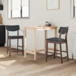 vidaXL Jedálenské stoličky 2 pcs Svetlohnedá 48 x 49 x 95 cm – Obrázok 3