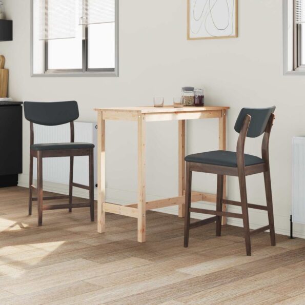 vidaXL Jedálenské stoličky 2 pcs Svetlohnedá 48 x 49 x 95 cm – Obrázok 3
