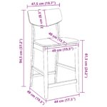 vidaXL Jedálenské stoličky 2 pcs Prírodná 48 x 49 x 95 cm – Obrázok 11