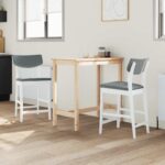 vidaXL Jedálenské stoličky 2 pcs Biela 48 x 49 x 95 cm – Obrázok 3