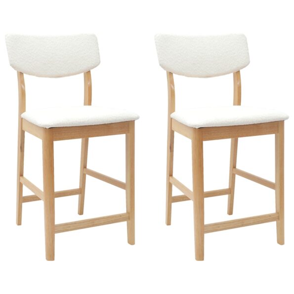 vidaXL Jedálenské stoličky 2 pcs Prírodná 48 x 49 x 95 cm – Obrázok 2