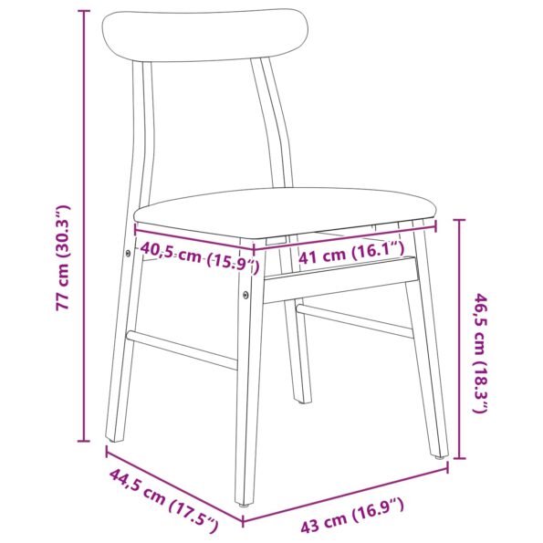 vidaXL Jedálenská stolička 2 pcs Svetlohnedá a čierna – Obrázok 11