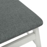 vidaXL Jedálenská stolička 2 pcs Biela a šedá Masívne kaučukové drevo – Obrázok 8